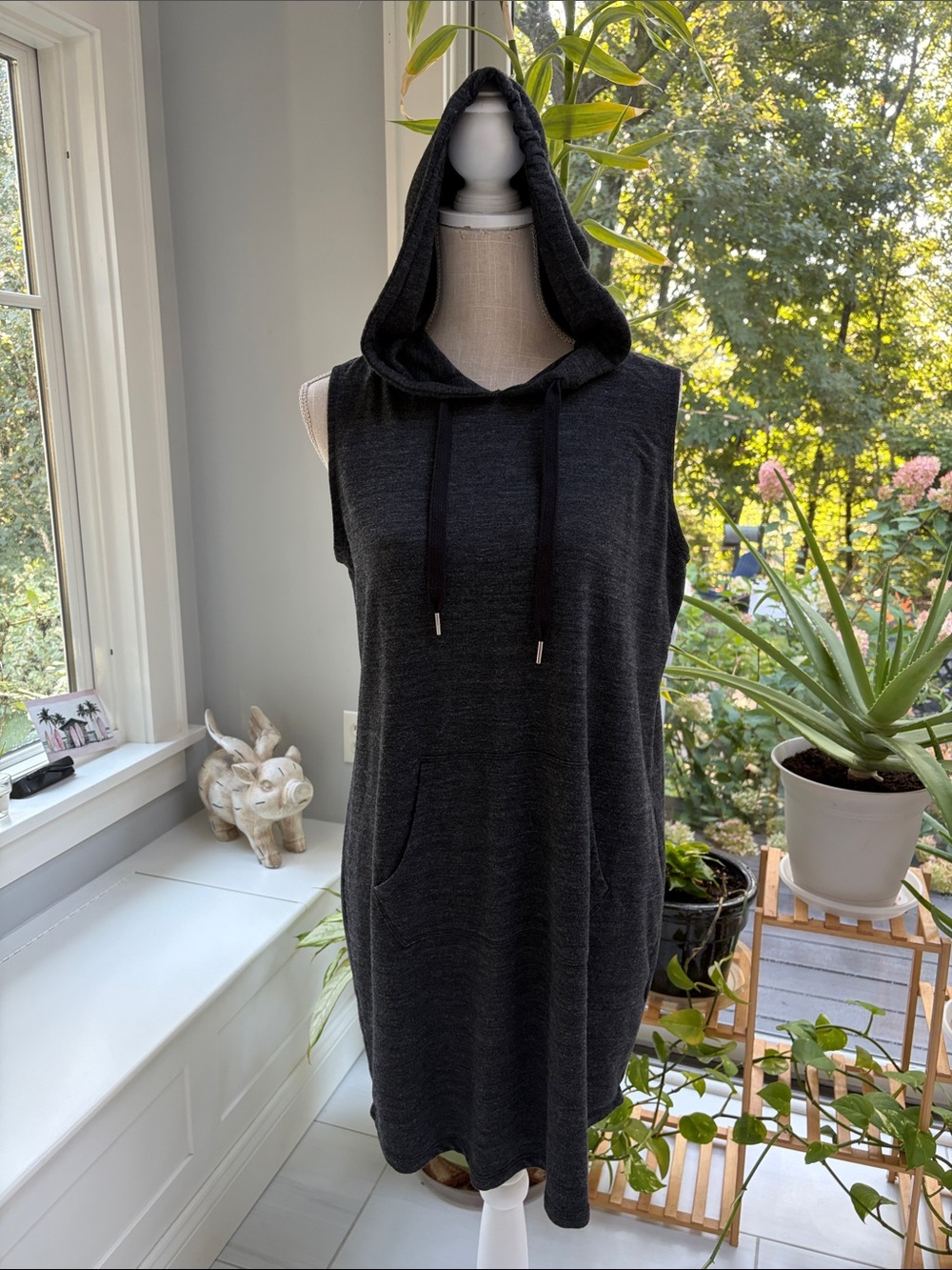 Marc New York Sleeveless Hooded Knit Dress - Charcoal